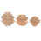 Pantalla de Lámpara Home ESPRIT Natural 60 x 60 x 60 cm (3 Piezas)