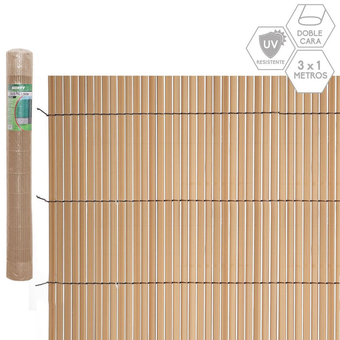 Garden Fence Brown PVC 1 x 300 x 100 cm