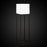 Floor Lamp Block White Grey Polyethylene Steel 38 x 38 x 155 cm