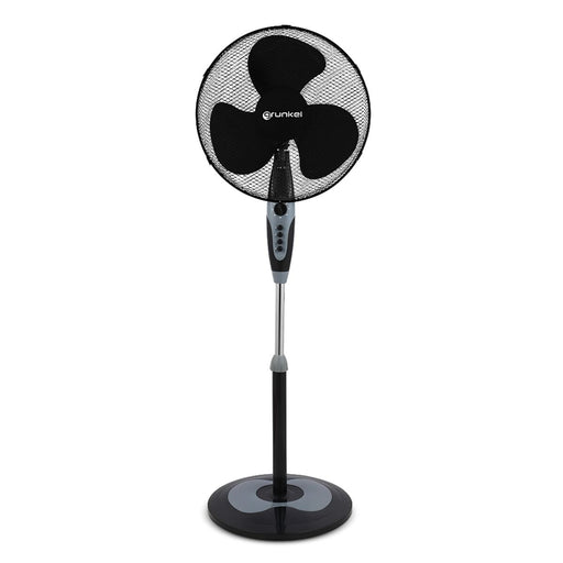 Freestanding Fan Grunkel FAN-N16 ECOTIMER Black 50 W