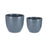 Set of pots 2 Pieces Ø 22 cm Ø 28 cm Anthracite Clay