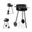 Roues de barbecue au charbon de bois Noir Acier inoxydable Fer 41,5 x 71 x 42,5 cm