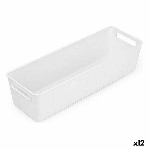 Panier Multi-usages Confortime Blanc 38 x 12,7 x 9,5 cm (12 Unités)