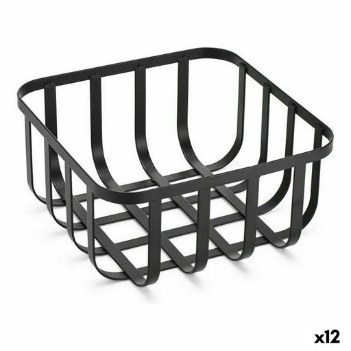 Frutero Confortime Negro Metal 19,5 x 10 cm (12 Unidades)