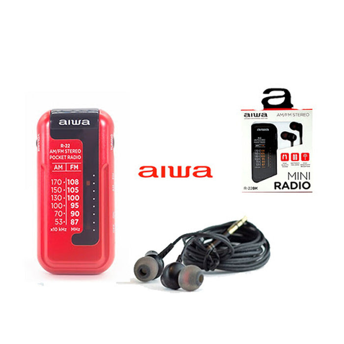 Radio transistor Aiwa R22RD ROJO Rouge AM/FM Mini