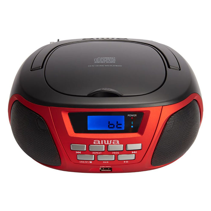 Radio CD Bluetooth MP3 Aiwa BBTU300RD    5W Rojo Negro