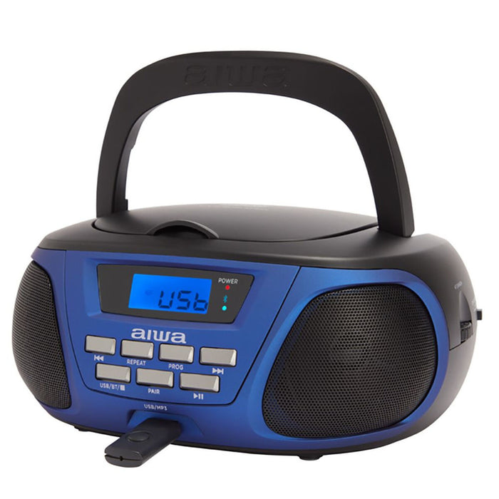 Radio-CD Bluetooth MP3 Aiwa BBTU-300BL Bleu Noir