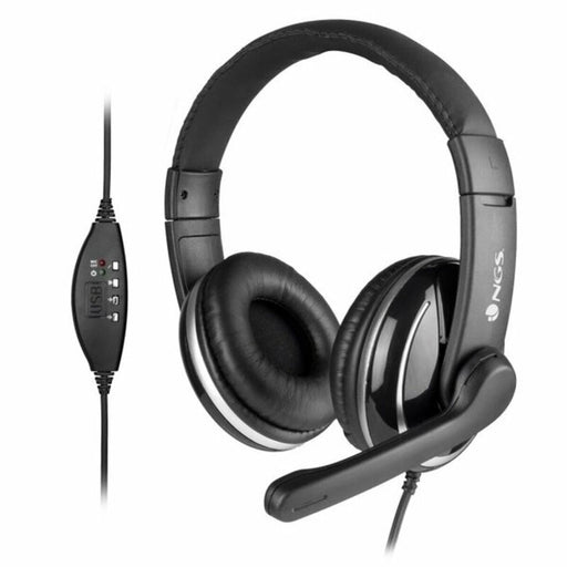Auriculares con Micrófono NGS NGS-HEADSET-0196 Negro