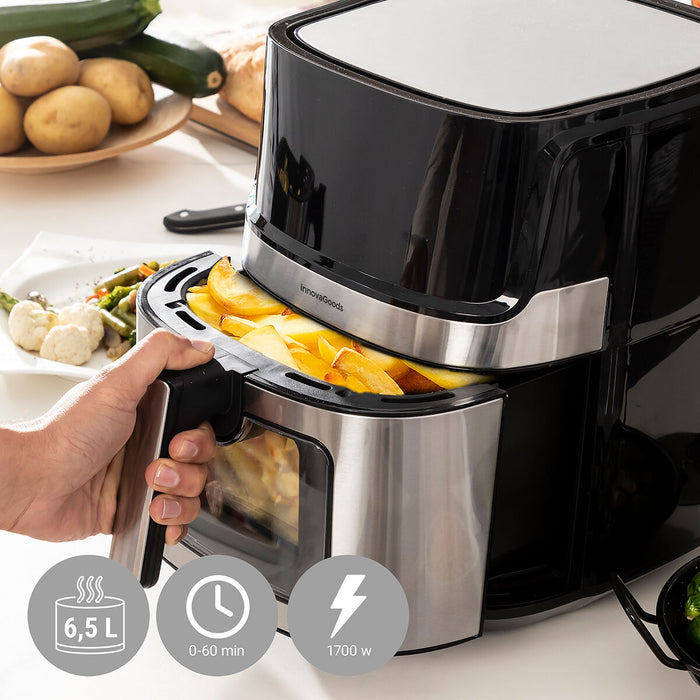 Air Fryer InnovaGoods Fryinn View 6500 Black 1700 W 6,5 L Stainless steel