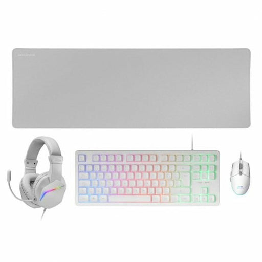 clavier et souris Mars Gaming MCPRGB3WES Blanc QWERTY