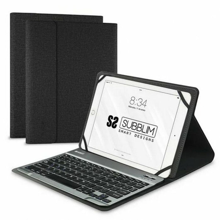 Case for Tablet and Keyboard Subblim SUB-KT2-BT0001 10.1" Black Spanish Qwerty QWERTY Bluetooth