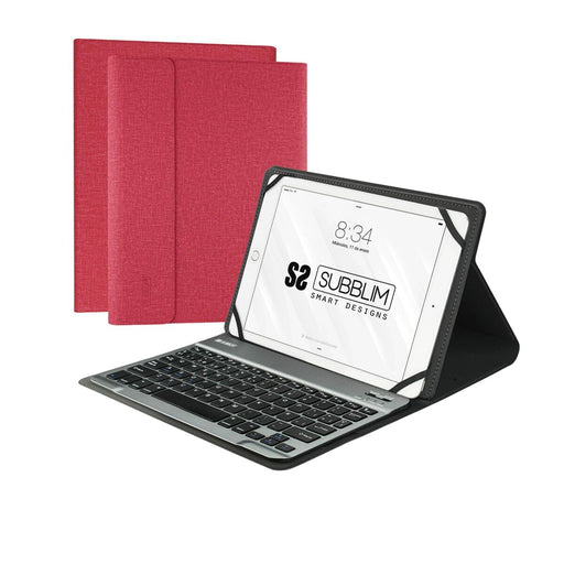 Case for Tablet and Keyboard Subblim SUB-KT2-BT0003 10,1" Red Spanish Qwerty QWERTY