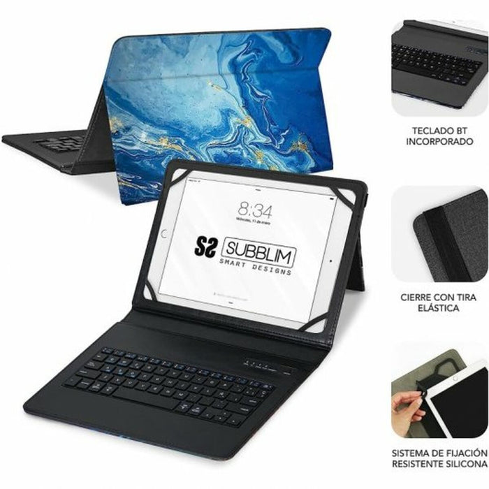 Case for Tablet and Keyboard Subblim SUBKT5-BTTB01 Blue macOS