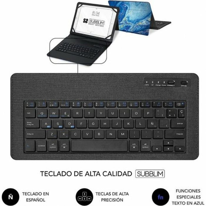 Case for Tablet and Keyboard Subblim SUBKT5-BTTB01 Blue macOS