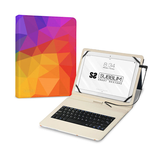 Bluetooth Keyboard with Support for Tablet Subblim SUBKT1-USB053 Multicolour Spanish Qwerty QWERTY