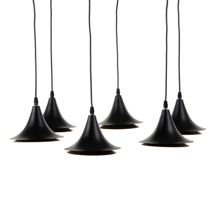 Ceiling Light 51,5 x 51,5 x 100 cm Black Golden Metal Ø 18,5 cm