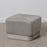 Pouffe Synthetic Fabric Grey Wood 60 x 60 x 40 cm