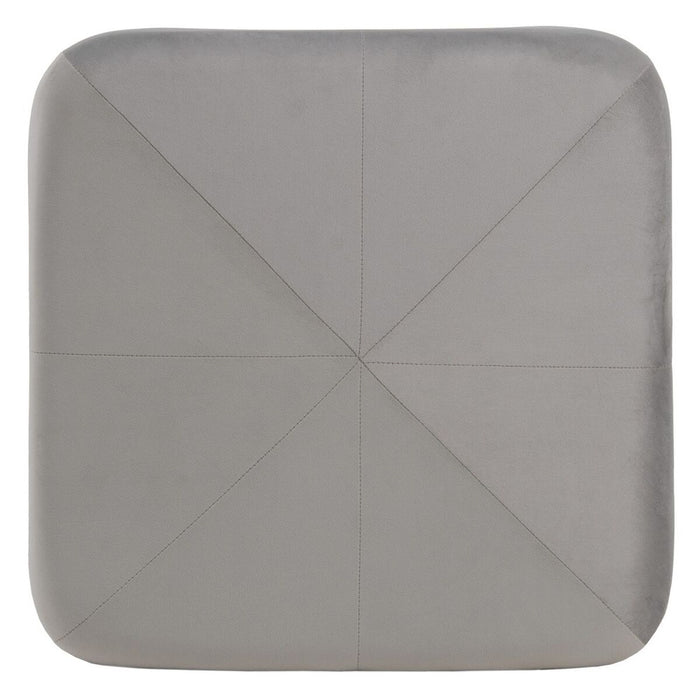 Pouf Tissu Synthétique Gris Bois 60 x 60 x 40 cm