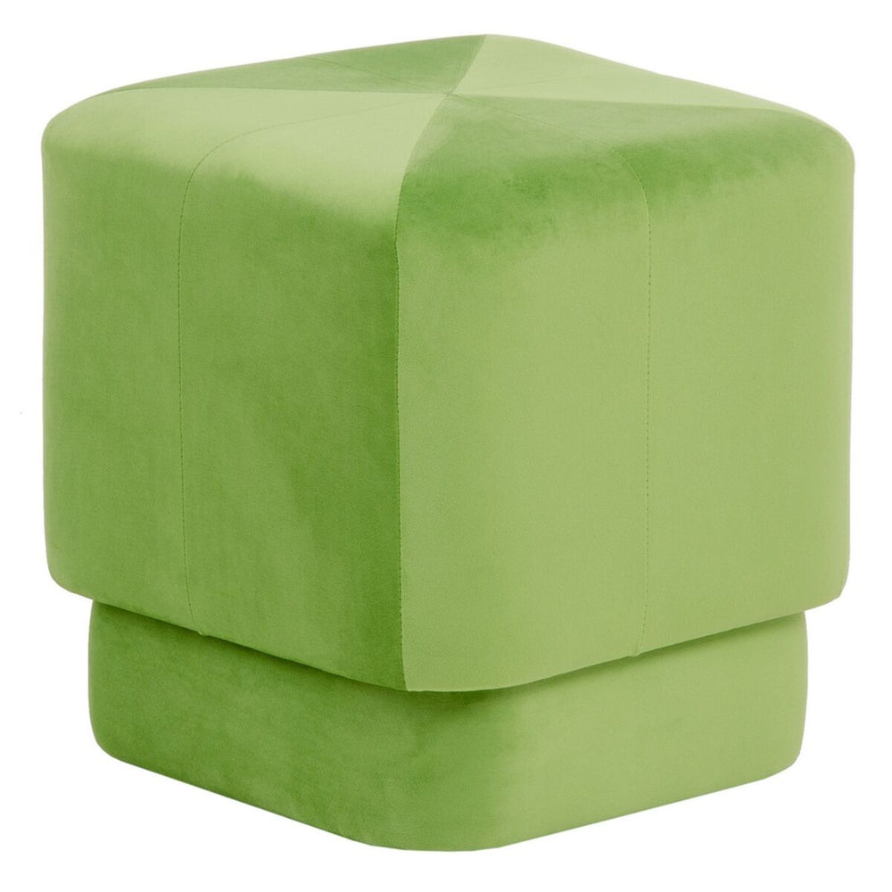 Pouf Tissu Synthétique Bois 40 x 40 x 40 cm Vert