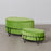 Pouffe 80 x 80 x 46 cm Synthetic Fabric Metal Green