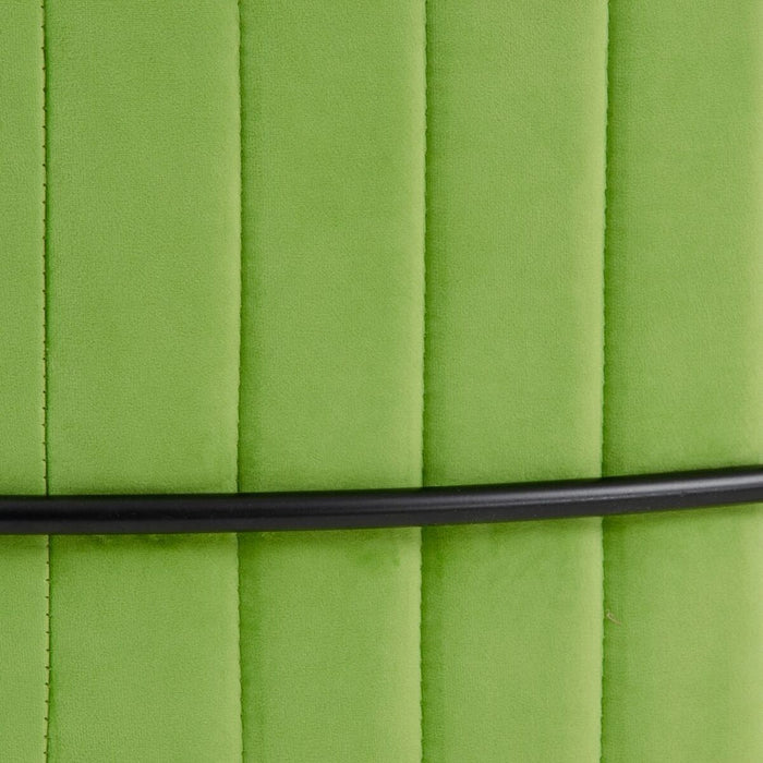 Pouffe 80 x 80 x 46 cm Synthetic Fabric Metal Green