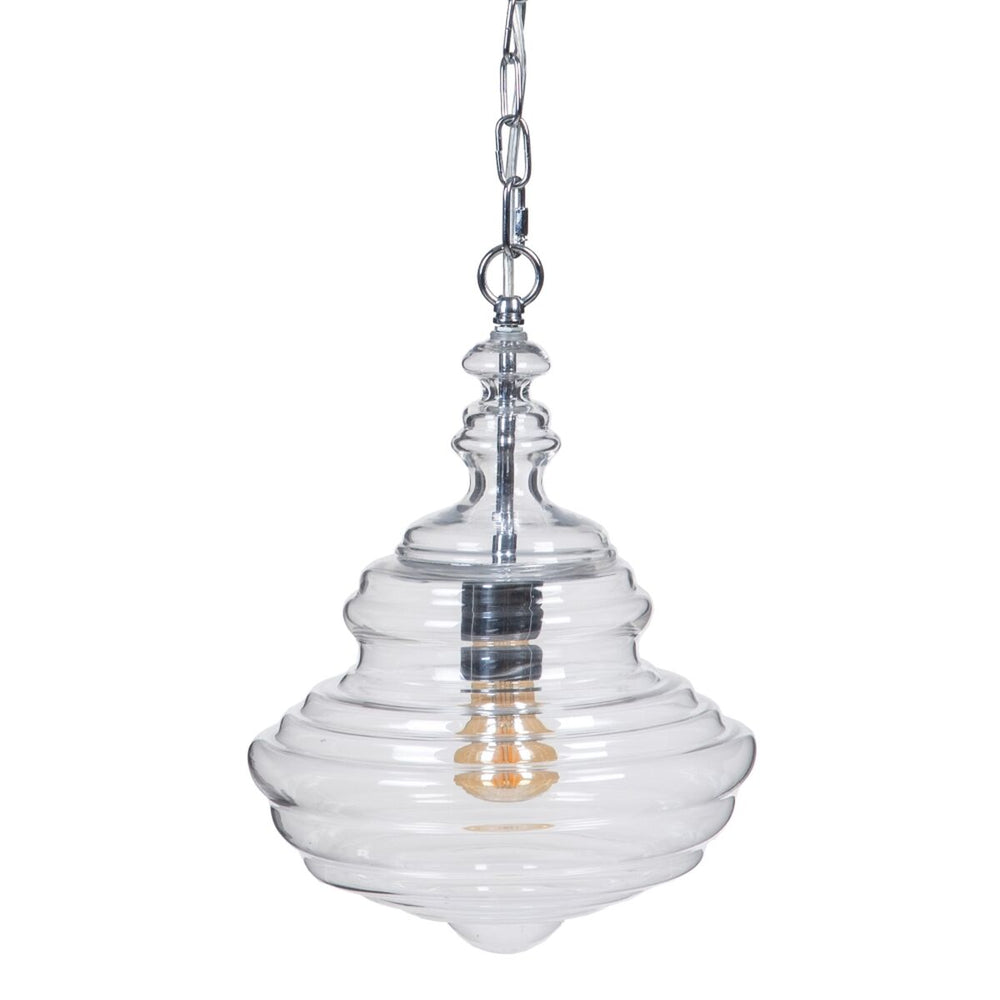 Ceiling Light 28 x 28 x 36 cm Crystal Metal Silver