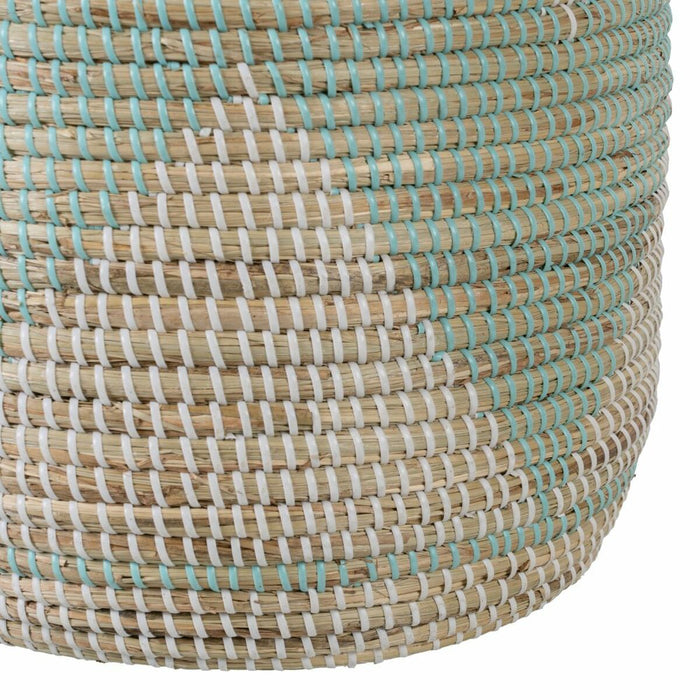 Juego de Cestos 38 x 38 x 50 cm Natural Gris Fibra natural (2 Piezas)