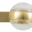 Lámpara de Pared 40 x 15 x 17,5 cm Cristal Dorado Hierro