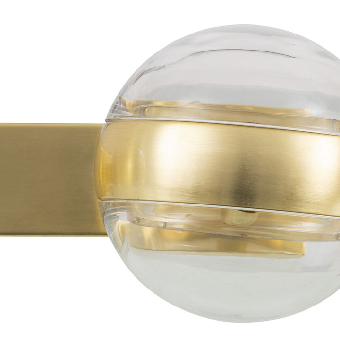 Lámpara de Pared 40 x 15 x 17,5 cm Cristal Dorado Hierro