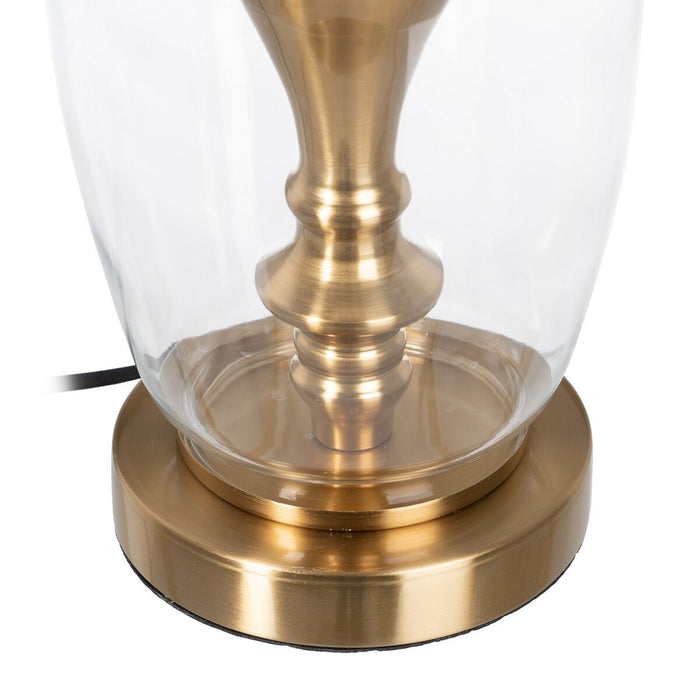 Lámpara de mesa Dorado Lino Metal Hierro 40 W 220 V 33 x 33 x 58 cm