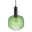 Lámpara de Techo Cristal Metal Verde 20 x 20 x 30 cm