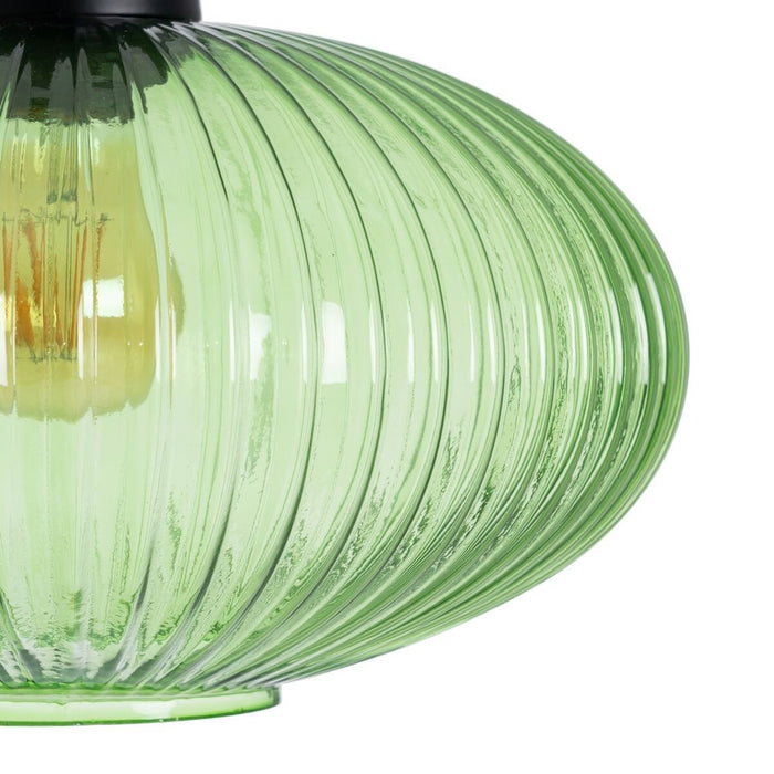 Ceiling Light Crystal Metal Green 30 x 30 x 26 cm