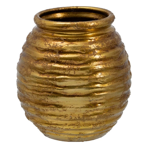Planter 29 x 29 x 31,5 cm Ceramic Golden