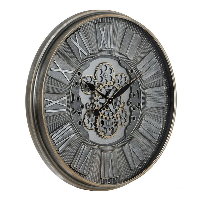 Horloge Murale Gris Verre Fer 69,5 x 9 x 69,5 cm (3 Unités)