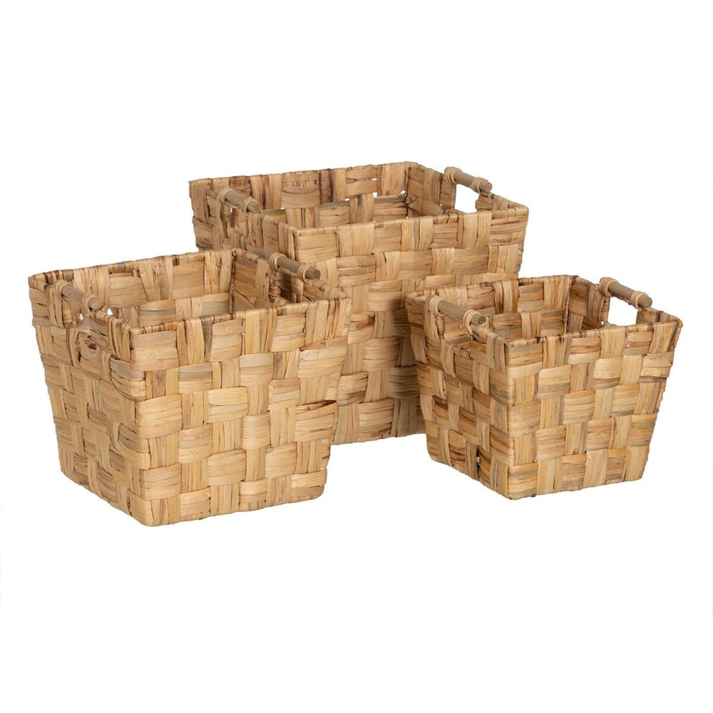 Juego de Cestos Beige Fibra natural 40 x 40 x 35 cm (3 Unidades)