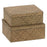 Set de boîtes décoratives Beige DMF 24 x 19 x 10 cm (2 Unités)