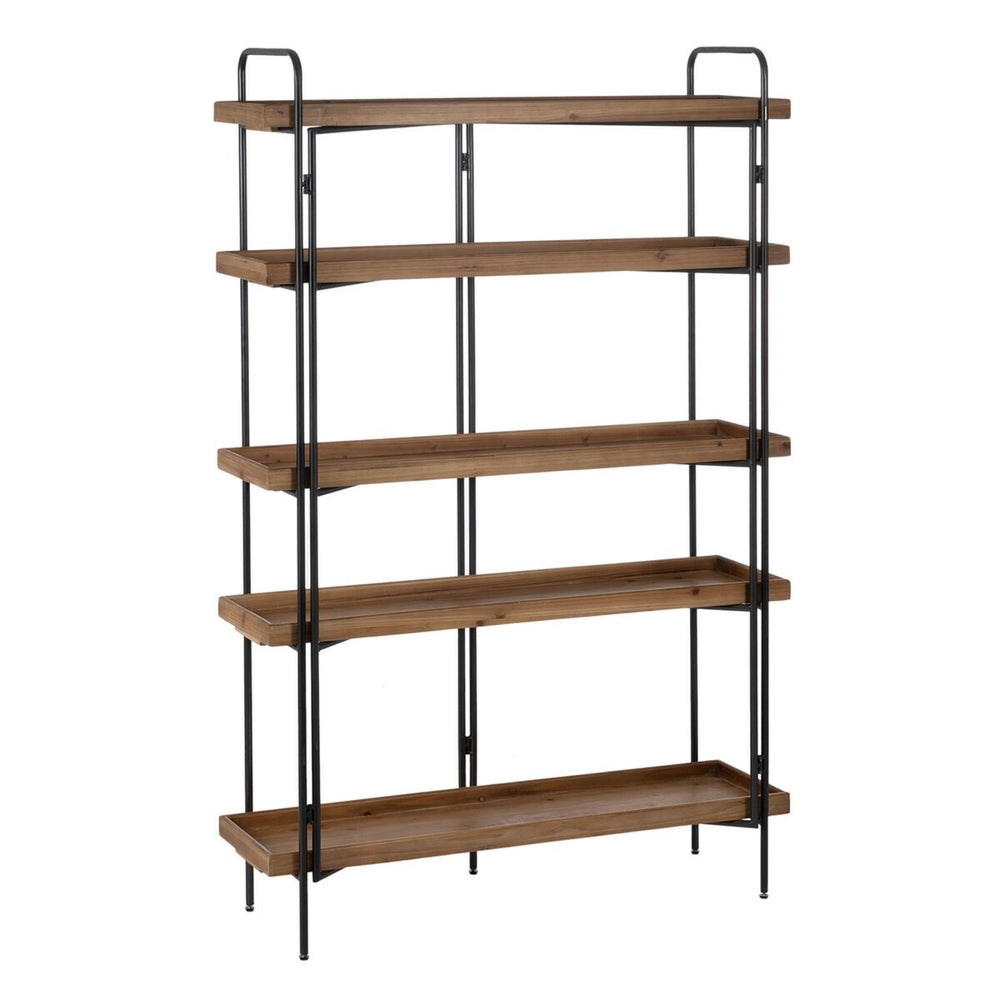 Shelves Black Beige Iron Fir wood 111 x 34 x 176 cm