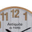 Reloj de Pared Blanco Natural Madera Cristal 32 x 32 x 4,5 cm