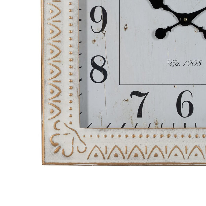 Horloge Murale Blanc Fer 60 x 60 x 6,5 cm