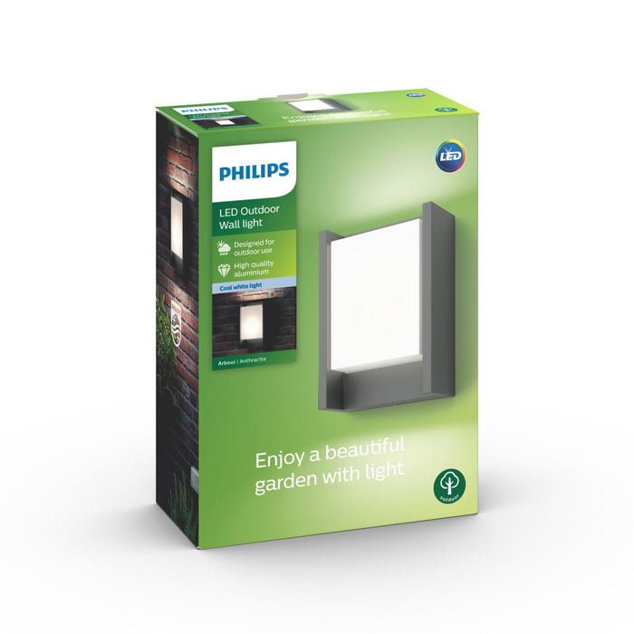 LED Wall Light Philips 16460/93/P3 Anthracite Aluminium 6 W 600 lm A++ (4000 K) (1 Unit)