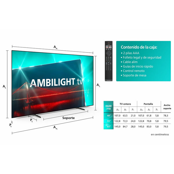 Smart TV Philips 65OLED718 4K Ultra HD 65" HDR OLED AMD FreeSync