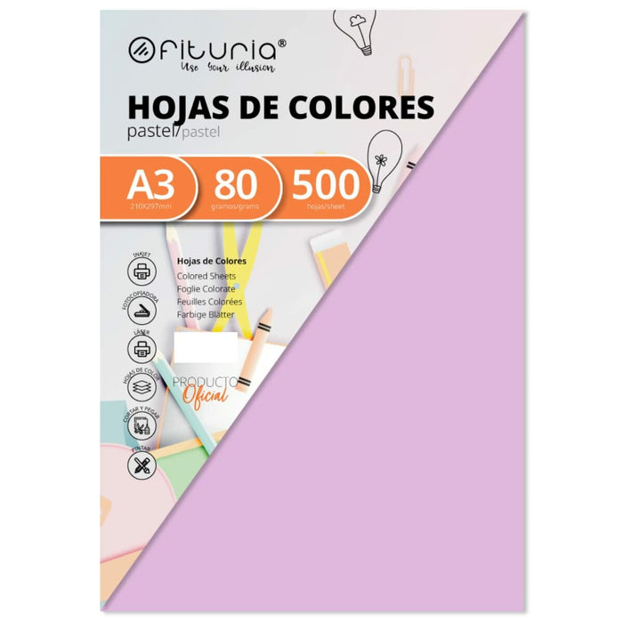 Papel para Imprimir Fabrisa Rosa claro A3 500 Hojas