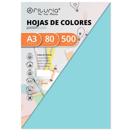 Papel para Imprimir Fabrisa Azul Azul claro A3 500 Hojas