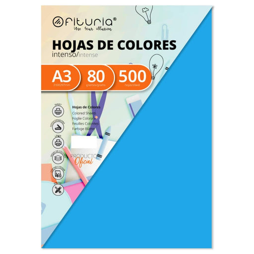 Papier pour imprimante Fabrisa A3 500 Volets Turquoise