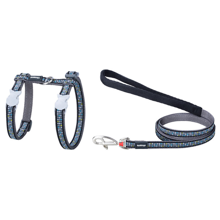 Dog Harness Red Dingo On Cool Grey