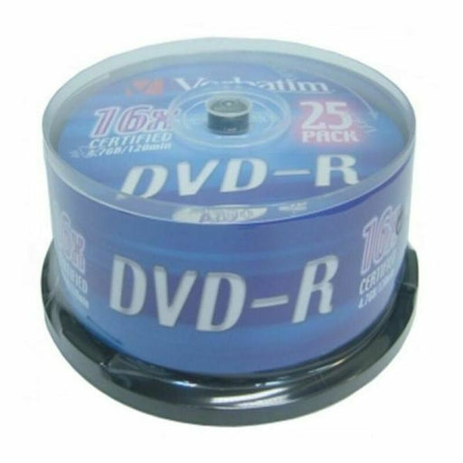 DVD-R Verbatim    16x 25 pcs 25 Units 4,7 GB 16x