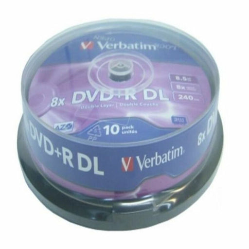 DVD-R Verbatim    8,5 GB 8x 10 pcs 10 Unités 8,5 GB 8x (10 Unités)
