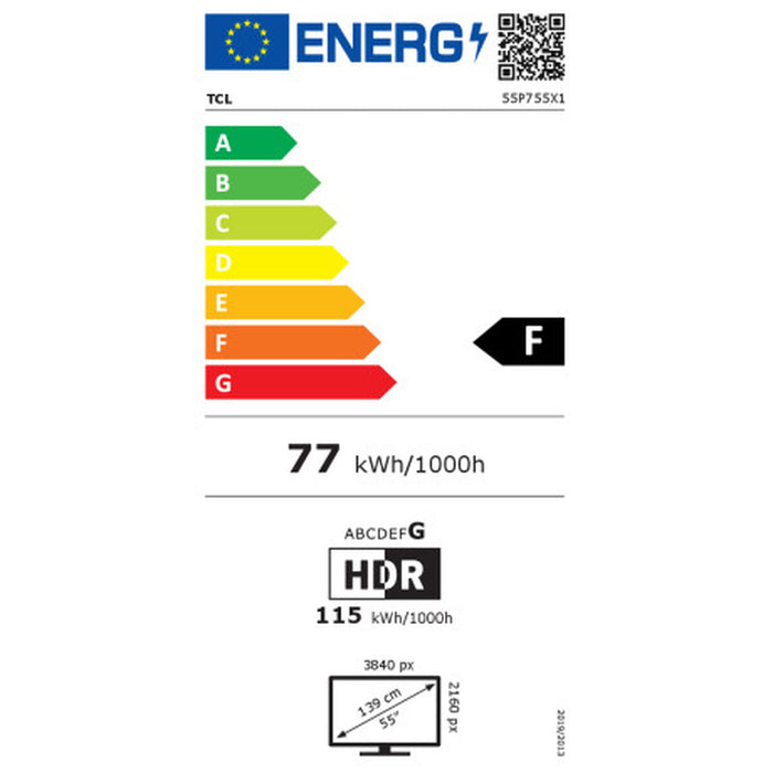 TV intelligente TCL 55P755 4K Ultra HD LED 55"