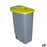 Dustbin with Wheels Denox 110 L Yellow 58 x 41 x 89 cm