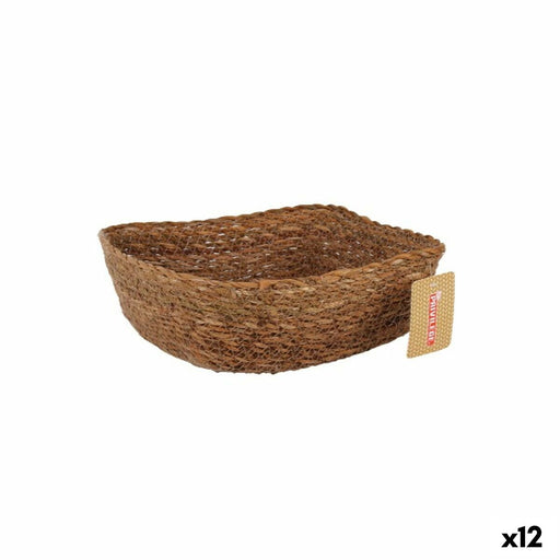 Multi-purpose basket Privilege   wicker Squared 22 x 22 x 8 cm (12 Units)